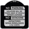 Signmission No Parking Violators Will Be Towed Away at Vehicle Owners No Estacione Infractores, BS-1818-23594 A-DES-BS-1818-23594 - alternate 1